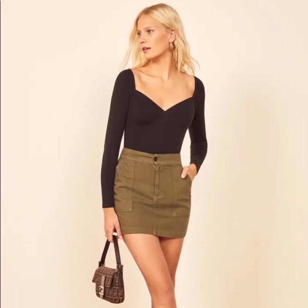 Sexy Reformation bodysuit with bodice seam details